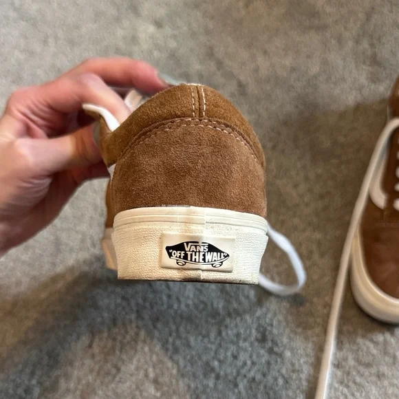 Vans Classic Brown Suede and White Womans Sneakers - Picture 3 of 10